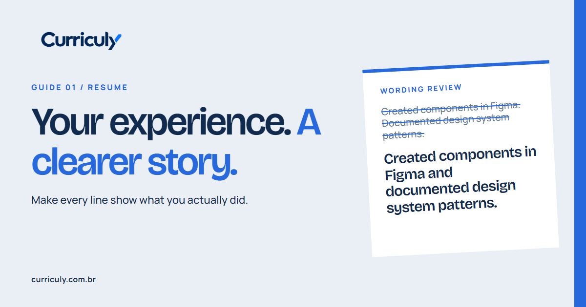Editorial cover about improving a resume, with a before-and-after wording review.